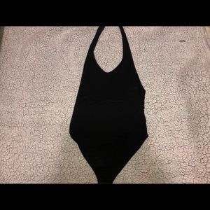 Black Halter Bodysuit